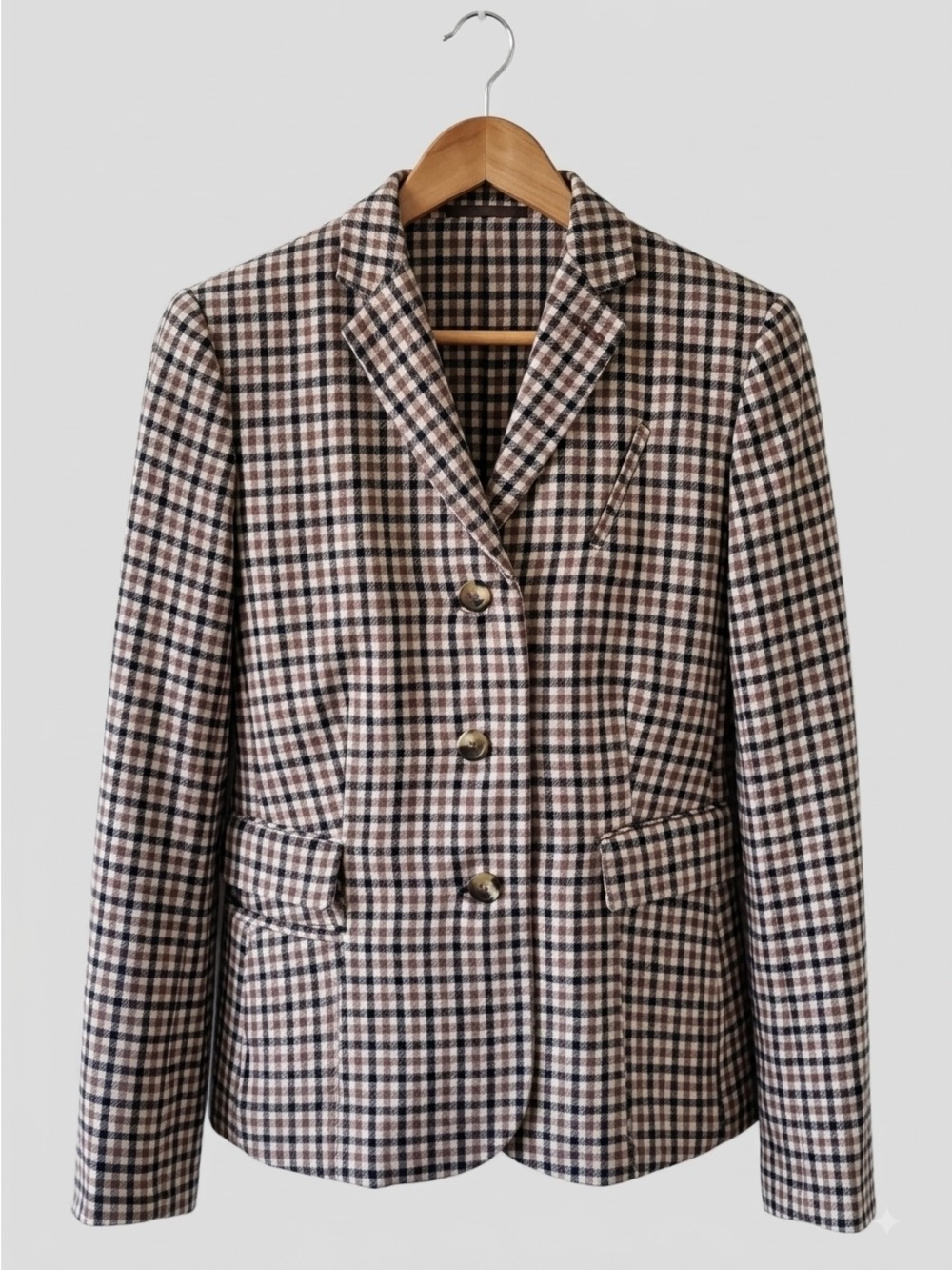 Liz Claiborne Vintage Wool Plaid Riding Jacket Blazer - Size 10